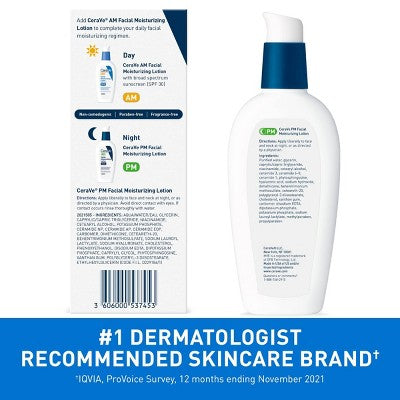CeraVe PM Moisturizing Lotion Night Cream 3 fl oz - Imperfect Box