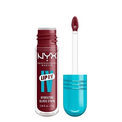 NYX Professional Makeup Lip IV Hydrating Lip Gloss Stain Drippin in Rose 0.16 fl oz - New