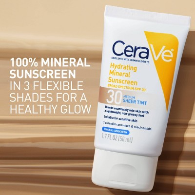 CeraVe Hydrating Mineral Tinted Face Lotion SPF 30 Medium 1.7 fl oz - Missing Box