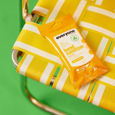 Everyone Hand Sanitizer Wipes Coconut Lemon 15ct/6pk - New