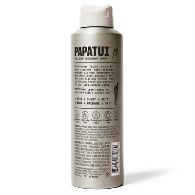 Papatui Men's Long-Lasting Odor Protection Body Deodorant Spray Lush Coconut 5oz - Imperfect Container