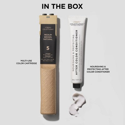 L'Oreal Paris Colorsonic Hair Color Cartridge  Light Brown Ash 6A - Imperfect Box