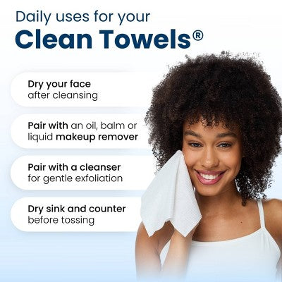 Clean Skin Club Disposable Face Towel for Improved Skin XL 50ct - New