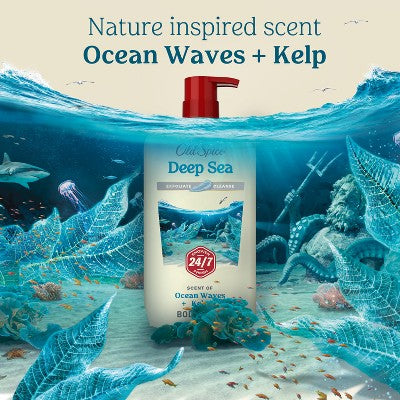 Old Spice Men's Body Wash Deep Cleanse with Deep Sea Minerals 30 fl oz - Imperfect Container
