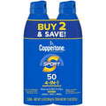 Coppertone Sport Sunscreen Spray SPF 50 11oz Twin Pack - New