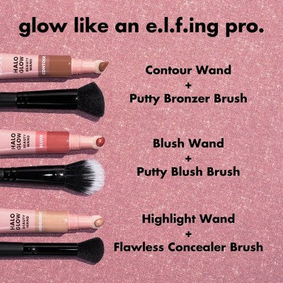 e.l.f. Halo Glow Highlight Beauty Wand Pink Prism 0.33 fl oz - Imperfect Box