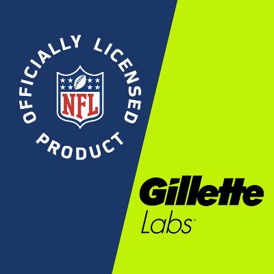 Gillette Labs Men's Special NFL Lions Edition Shaving Razor with 4 Refills and Magnetic Stand - New